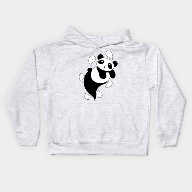 Ghost Panda Kids Hoodie by saradaboru